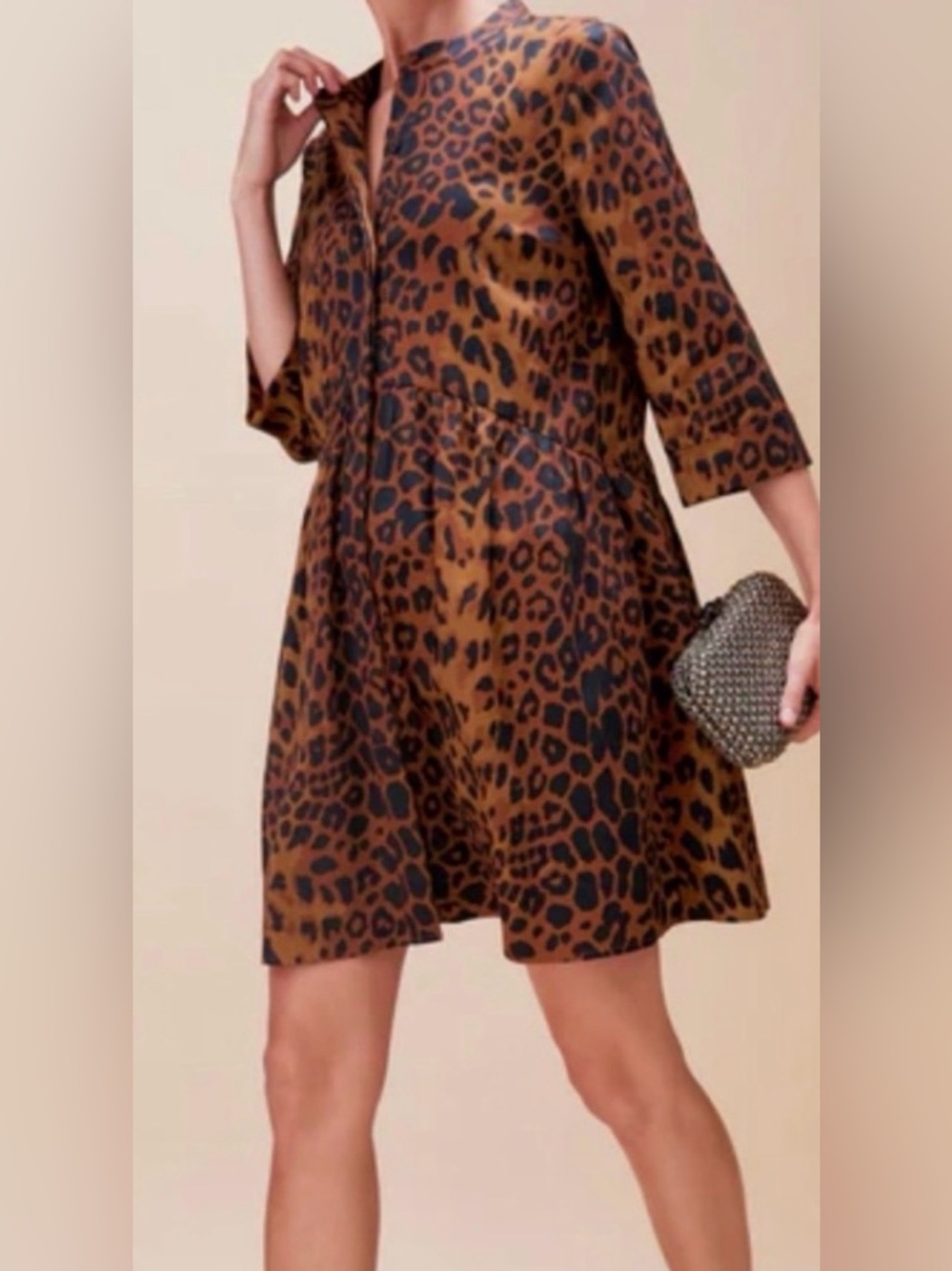 Tuckernuck Brown and Black Leopard Print Mini Dress